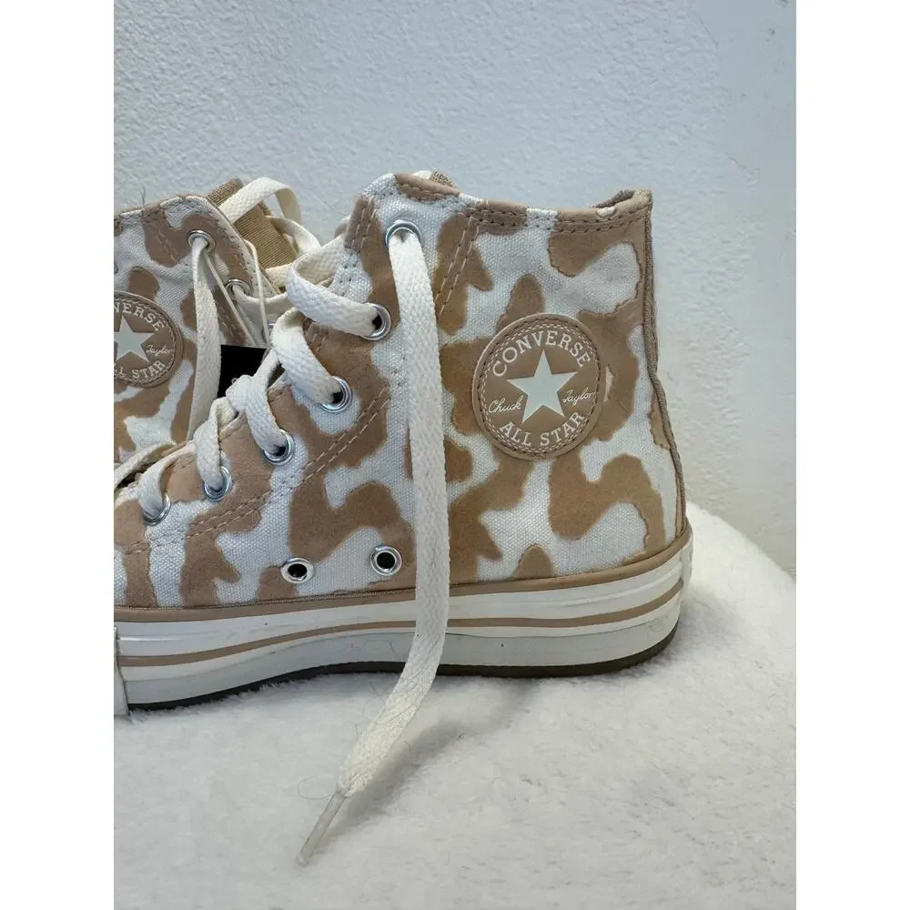 Converse Chuck Taylor All Star Girls Platform Shoes Leopard Print High Top 3.5